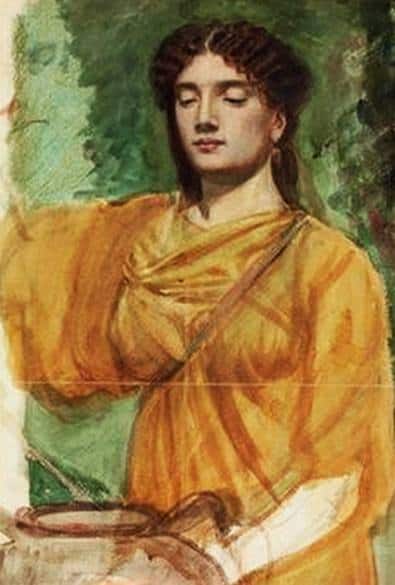 Poynter Edward John Study For A Neo Classical Figure With Right Arm Raised 1877 canvas print