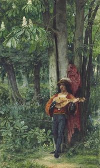 Poynter Edward John The Troubadour 1859 canvas print
