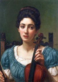 Poynter Edward John The Violinist 1891 canvas print
