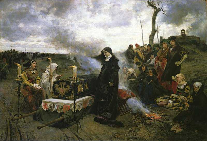 Pradilla Y Ortiz Francisco Juana The Mad Holding Vigil Over The Coffin Of Her Late Husband Philip The Handsome canvas print
