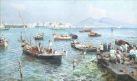 Pratella Attilio Fischerboote in der Bucht von Neapel 1