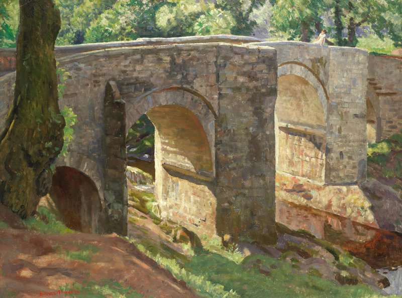 Prins Eugen Holne Bridge On The River Dart 1935 canvas print