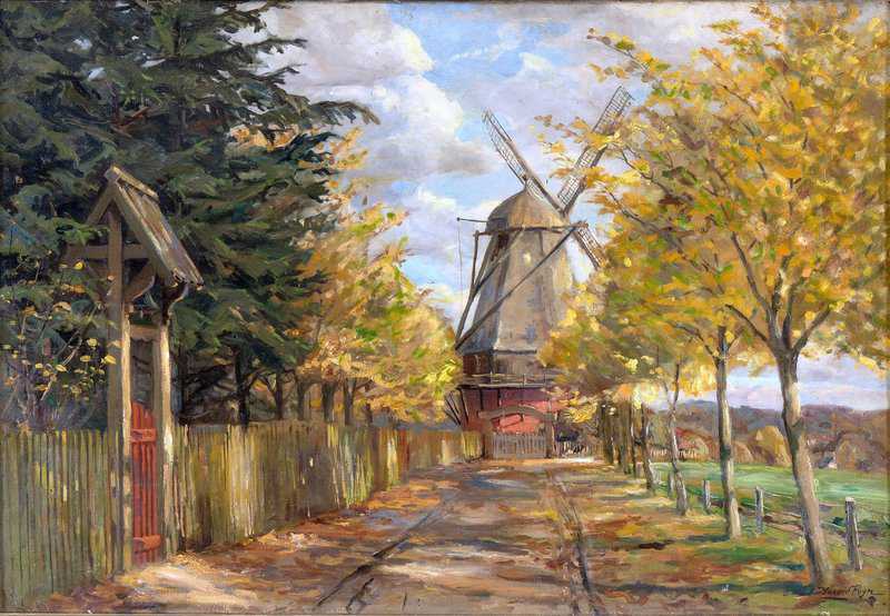 Pryn Harald Path At The Windmill In Autumn Colours canvas print