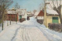 Pryn Harald Scenery From A Town Covered With Snow canvas print