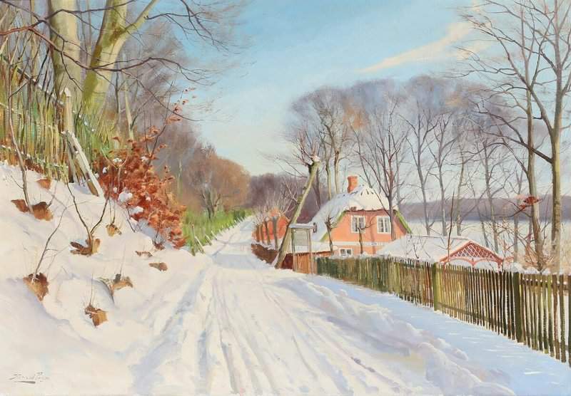 Pryn Harald View From The Restaurant Kongekilden At Winter Time canvas print