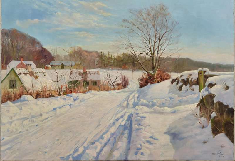 Pryn Harald Winter Landscape In Orholm canvas print