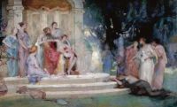 Rae Henrietta Sketch For Psyche Before The Throne Of Venus 1892 canvas print