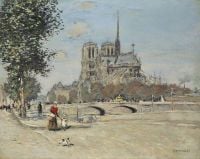 Raffaelli Jean Francois Notre Dame de Paris und Le Pont de L Archeveche