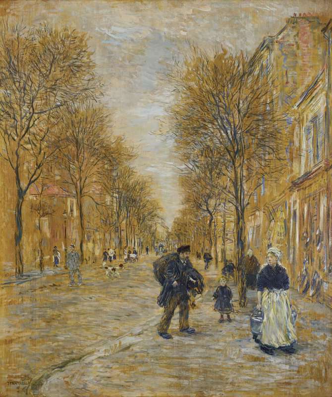 Raffaelli Jean Francois Une Rue A Asnieres 1880 canvas print