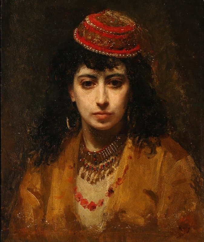 Ralli Theodoros A Greek Woman In A National Dress canvas print