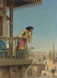 Ralli Theodoros On The Balcony Cairo 1880 canvas print