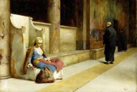 رالي ثيودوروس يستريح في لوحة قماشية لدير يوناني