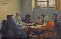 Ralli Theodoros The Seven Rabbis In Jerusalem canvas print