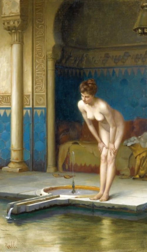 Ralli Theodoros Young Woman At The Bath canvas print