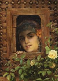 Ralli Theodoros junge Frau, die aus dem Fenster schaut