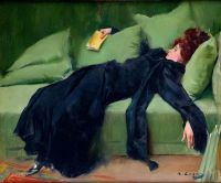 Ramon Casas Decadent Young Woman After The Ball - 1899