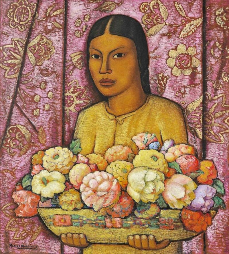 Ramos Marti Nez Alfredo The Flower Girl From Santa Anita canvas print