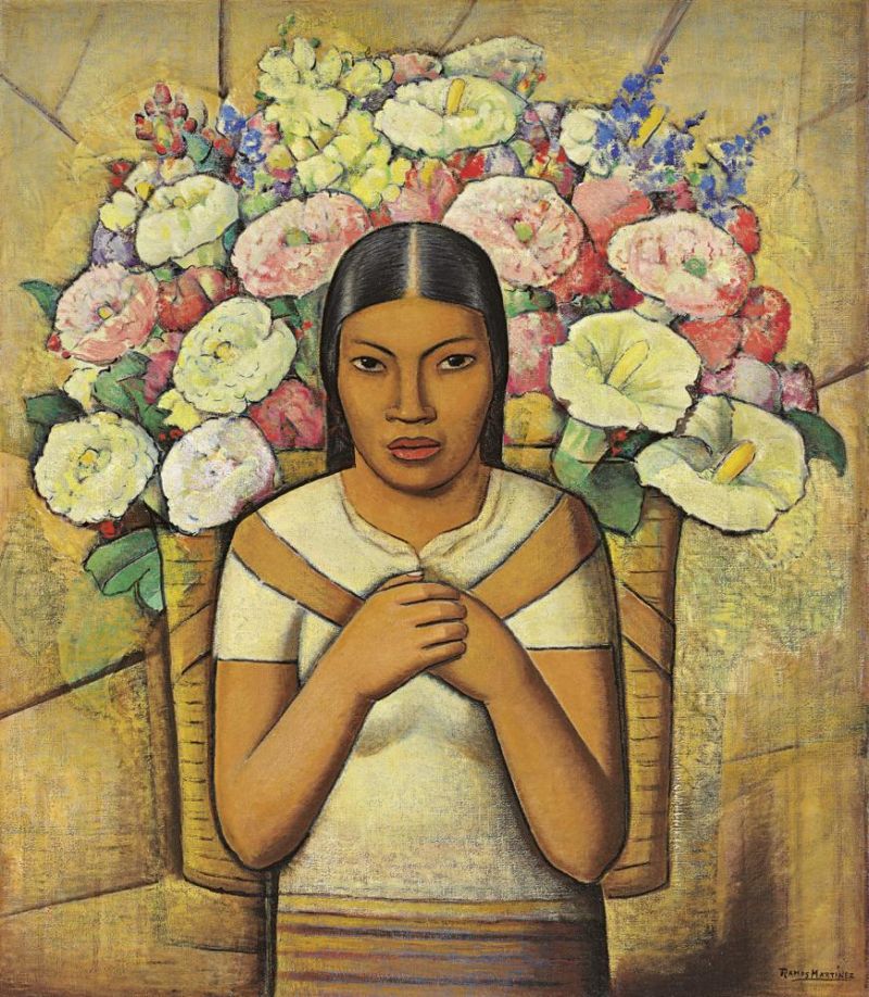 Ramos Marti Nez Alfredo Vendedora De Flores canvas print