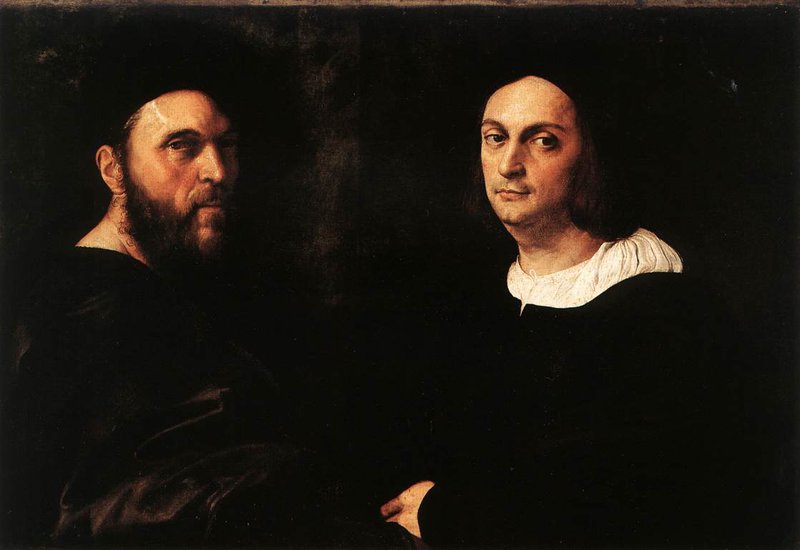 Raphael Double Portrait canvas print