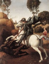 Raphael St George And The Dragon canvas print