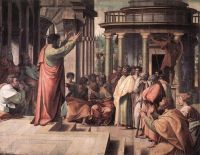 Raphael St Paul Preaching In Athens