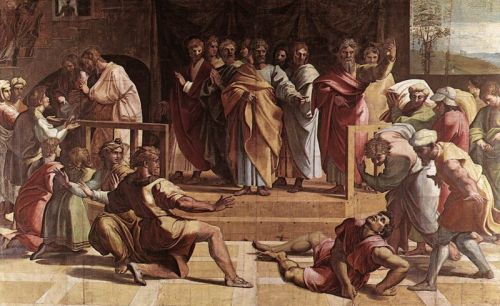 Raphael The Death Of Ananias canvas print