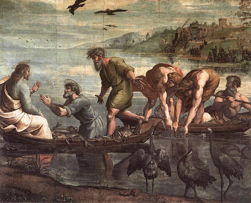 Raphael The Miraculous Draught Of Fishes canvas print