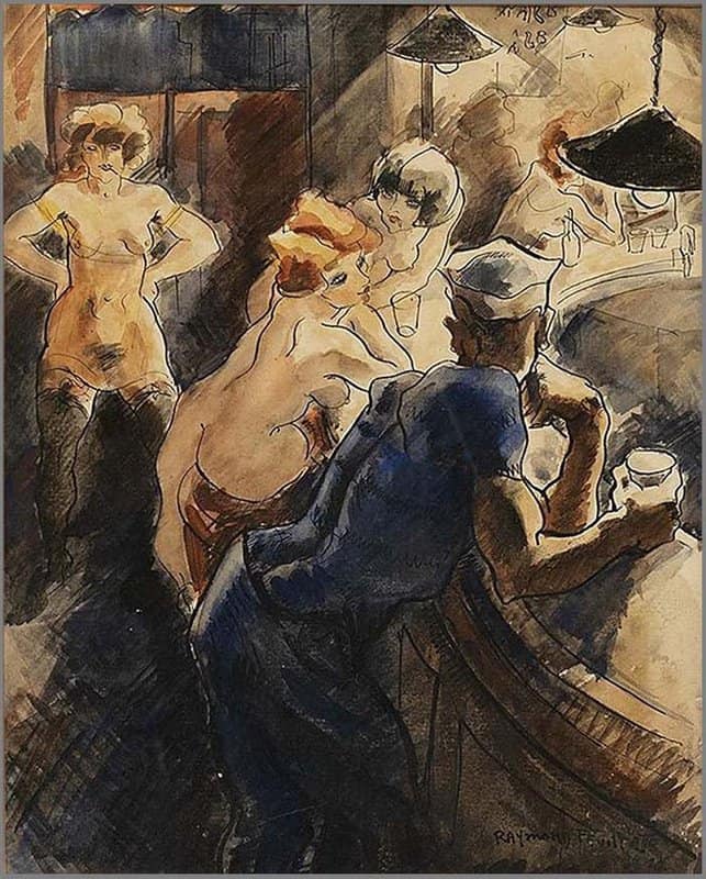 Raymond Feuillatte Bar De Marine Ca. 1940 canvas print