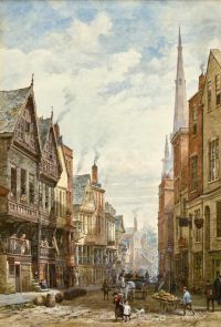 Rayner Louise Ingram A View Of The High Cross Chester 1890 canvas print