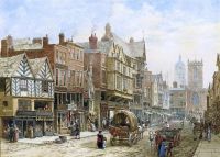 Rayner Louise Ingram Bridge Street Chester With St. Peter S Church And Chester Town Hall In The Background canvas print