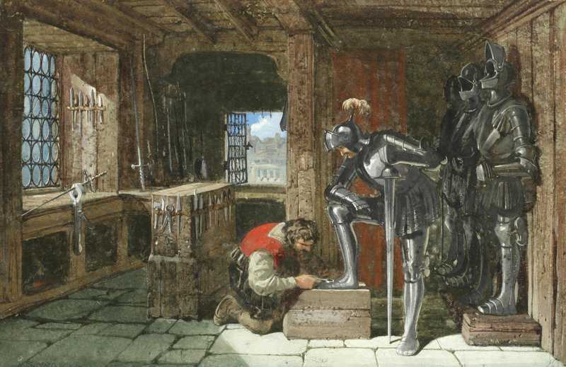 Rayner Louise Ingram The Armourer S Workshop Haddon Hall Derbyshire 1859 canvas print