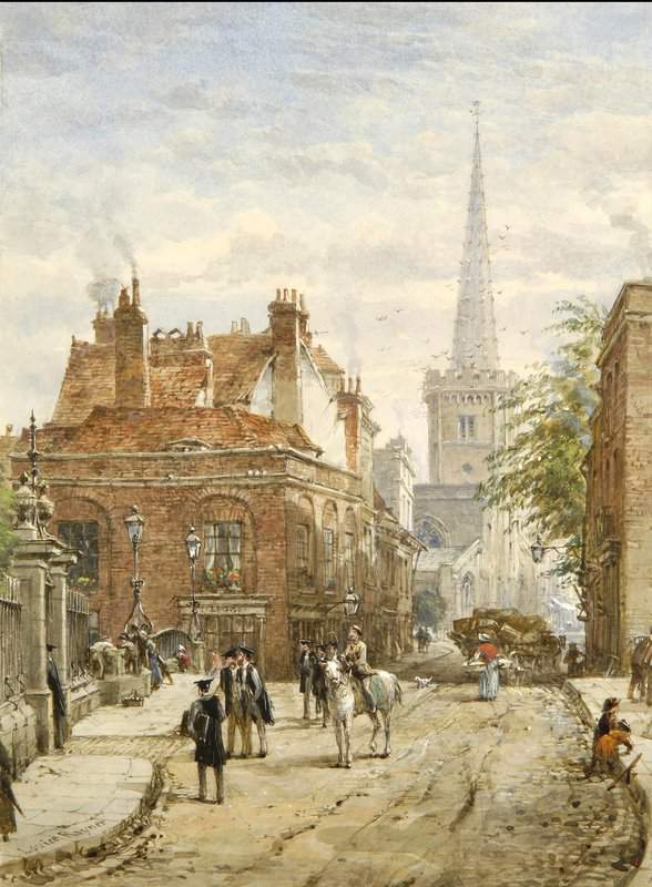 Rayner Louise Ingram The Gates Of Magdelene College Cambridge With Magdelene Bridge Beyond canvas print