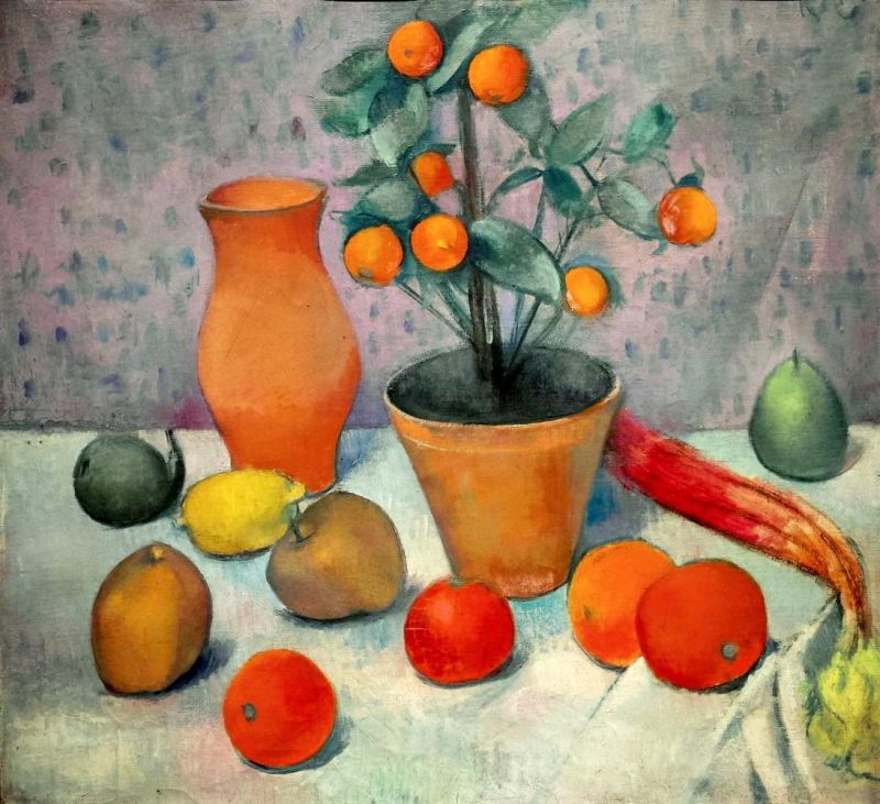 Re E Anita Still Life With Orange Tree canvas print