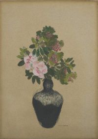 Redon Odilon Bouquet De Fleurs Roses Ca. 1907