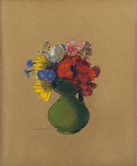 Redon Odilon Geraniums Et Fleurs Des Champs Ca. 1905
