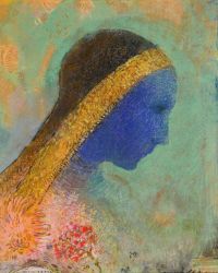 Redon Odilon Profil Bleu Ca. 1895 canvas print