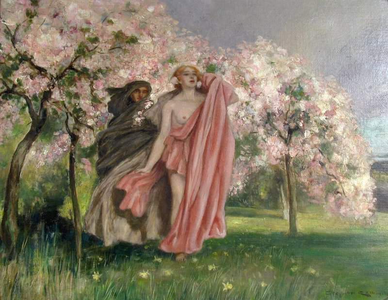 Reid Stephen Winter Yet Lingers On The Footsteps Of Spring 1914 canvas print
