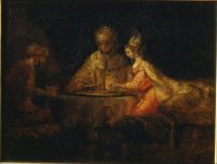 Rembrandt Ahasuerus And Haman At The Feast Of Esther canvas print