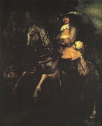 Rembrandt Frederick Rihel On Horseback canvas print