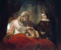 Rembrandt Jacob Blessing The Sons Of Joseph