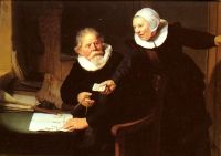 Rembrandt Jan Rijcksen And His Wife