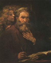 Rembrandt Matthäus und der Engel