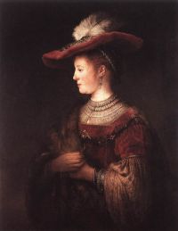 Rembrandt Saskia im pompösen Kleid