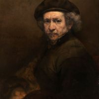Rembrandt Self-portrait With Beret And Turned-up Collar