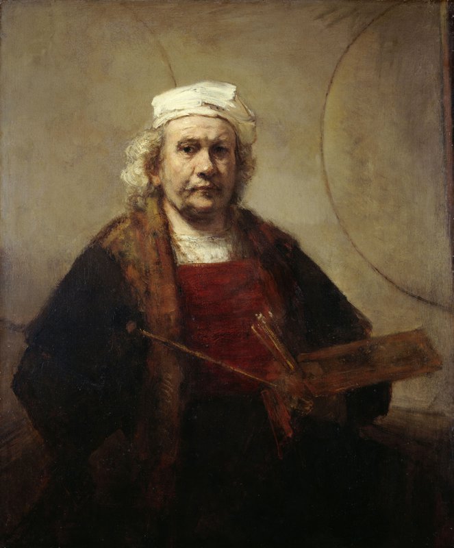 Rembrandt Self-portrait With Two Circles canvas print