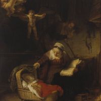 Rembrandt The Holy Family With Angels