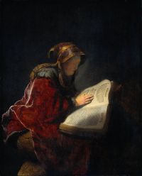 Rembrandt die Prophetin Anna bekannt als -rembrandts Mutter-