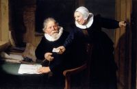Rembrandt The Shipbuilder And His Wife canvas print