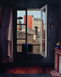 Ren Rimbert Blick auf die Stadt oder das offene Fenster 1929