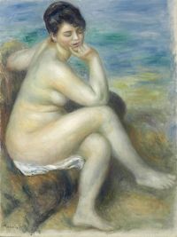 Renoir Pierre Auguste Baigneuse Accoudee 1882 canvas print